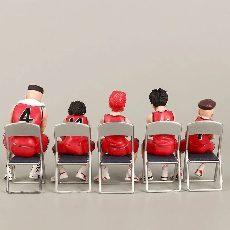 5Pcs/Set Slam Dunk Figure PVC Toy Kaede Rukawa Hanamichi Sakuragi Takenori Miyagi Ryota Collectible Model Car Desktop Decor Gift