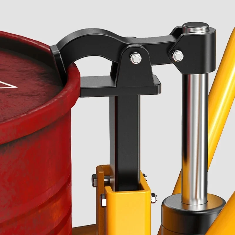 0kg -wheel Oil Manual Hydraulic Clamp Round Iron Drum Loading And Unloading Truck 4