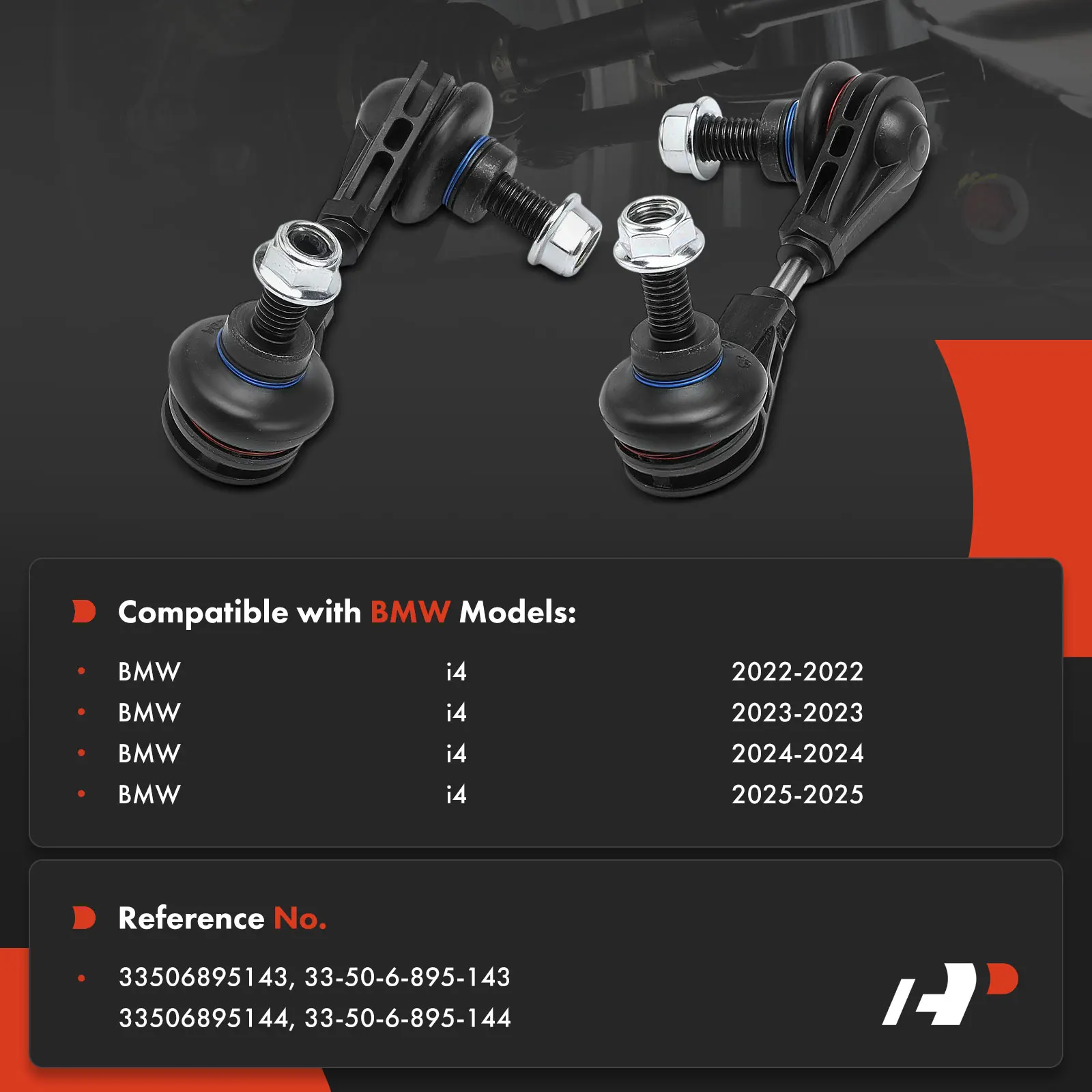 A-Premium 2x Rear Suspension Sway Bar Link for BMW i4 2022 2023 2024 2025 33506895143