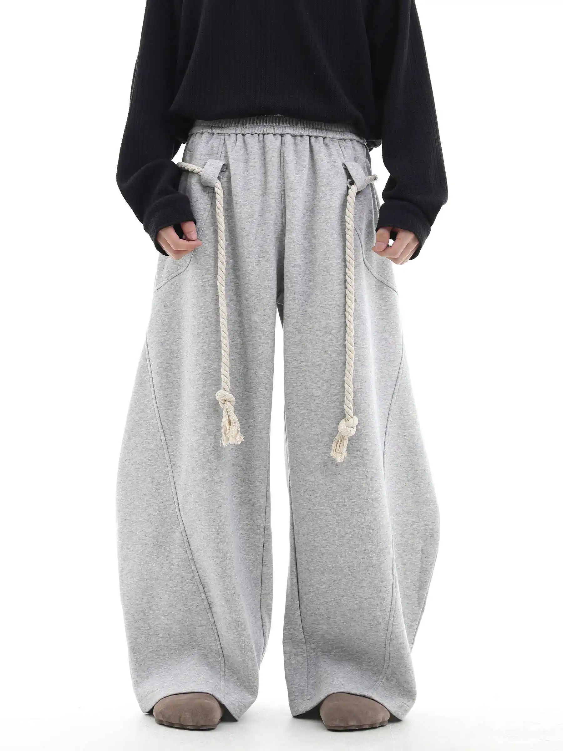 

Женские серые спортивные штаны, мешковатые штаны со звездами, танцевальные штаны в стиле Харадзюку, японский стиль 2000-х годов, Y2k, винтажные брюки большого размера, одежда на осень