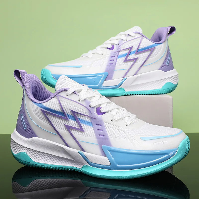 Lynjacye 2025 Low Cut Men Women's Mesh Basketball Shoes Breathable Night Light Anti Slip Trendy Training Sports Sneakers view 5