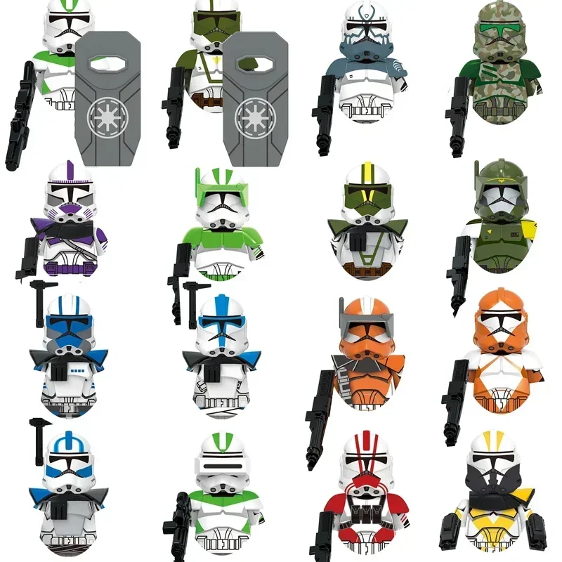 

X0344 X0345 Star Wars Clone Troopers 501st Regiment Imperial Stormtrooper Mini Robot Figure Toy Bricks Assembling Doll Present