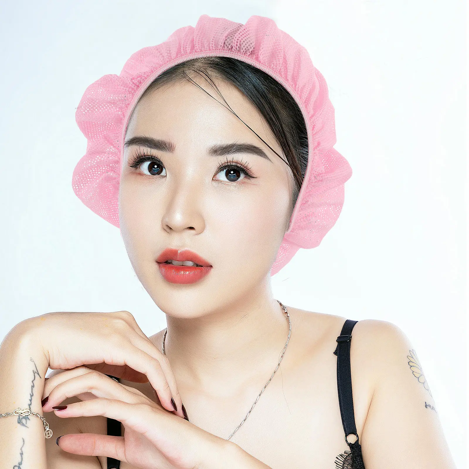

8Pcs Sleep Bonnet Breathable Mesh Night Sleep Cap Reusable Washable Elastic Fit Women Hair Bonnet for Sleeping Curly Hair Care