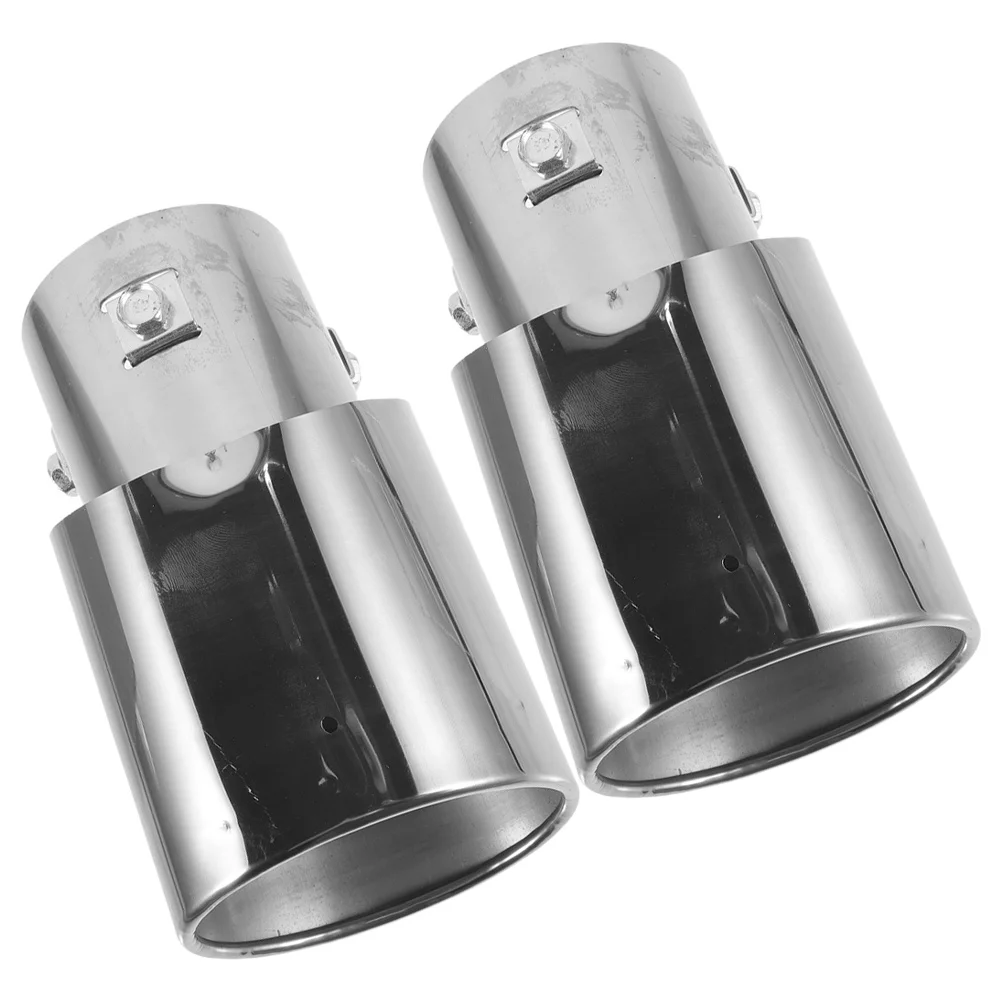 

2Pcs Universal Stainless Steel Exhaust Pipe Tips Heavy Duty Tailpipe Adapter Performance Boost Motorcycle Car Exhaust