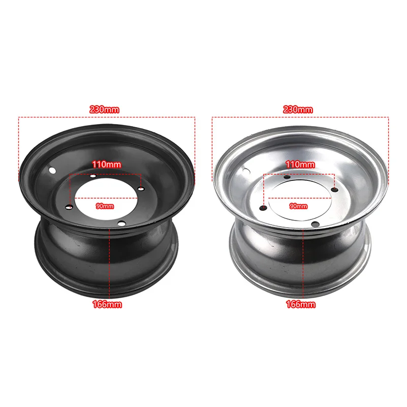 ATV 8 Inch 4/3 Hole Wheels Vacuum Rims 150cc-250cc for The Bull  Accessories Front Rear Beach  Motorcycle Part