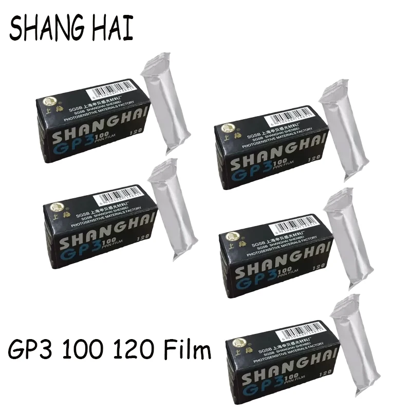 Shanghai GP3 Black and White Film 100 120 Medium Format Film Roll Photography Film 1/2/3/5/6/10 Roll for 120 Film Camera