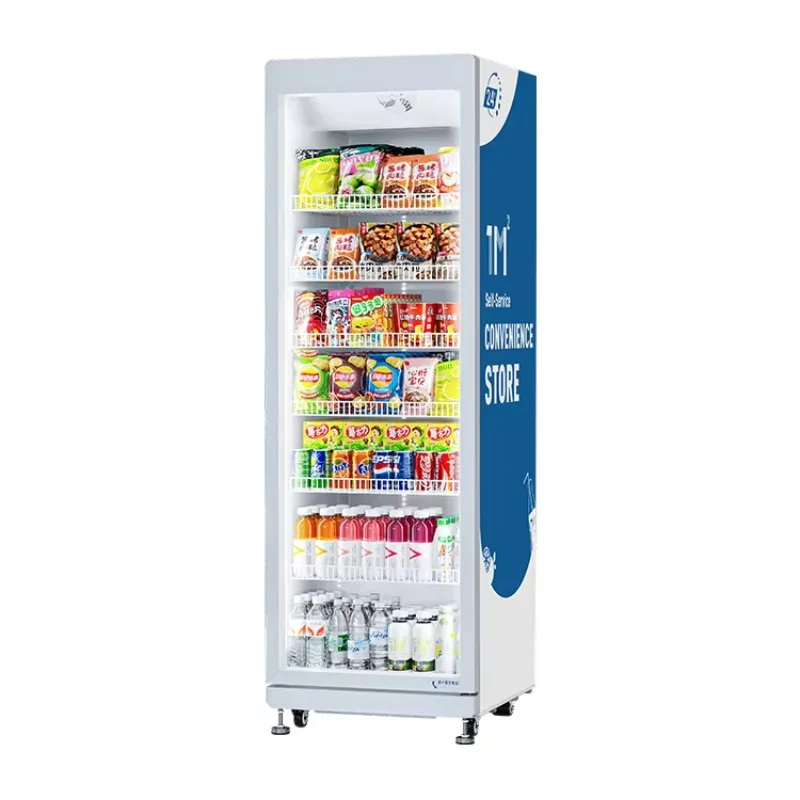 AI SEA Africa Smart Fridge Vending Machine Compressor Cooling SDK NFC Payment Visual Check Retail Use 24/7 ISO Certified OME