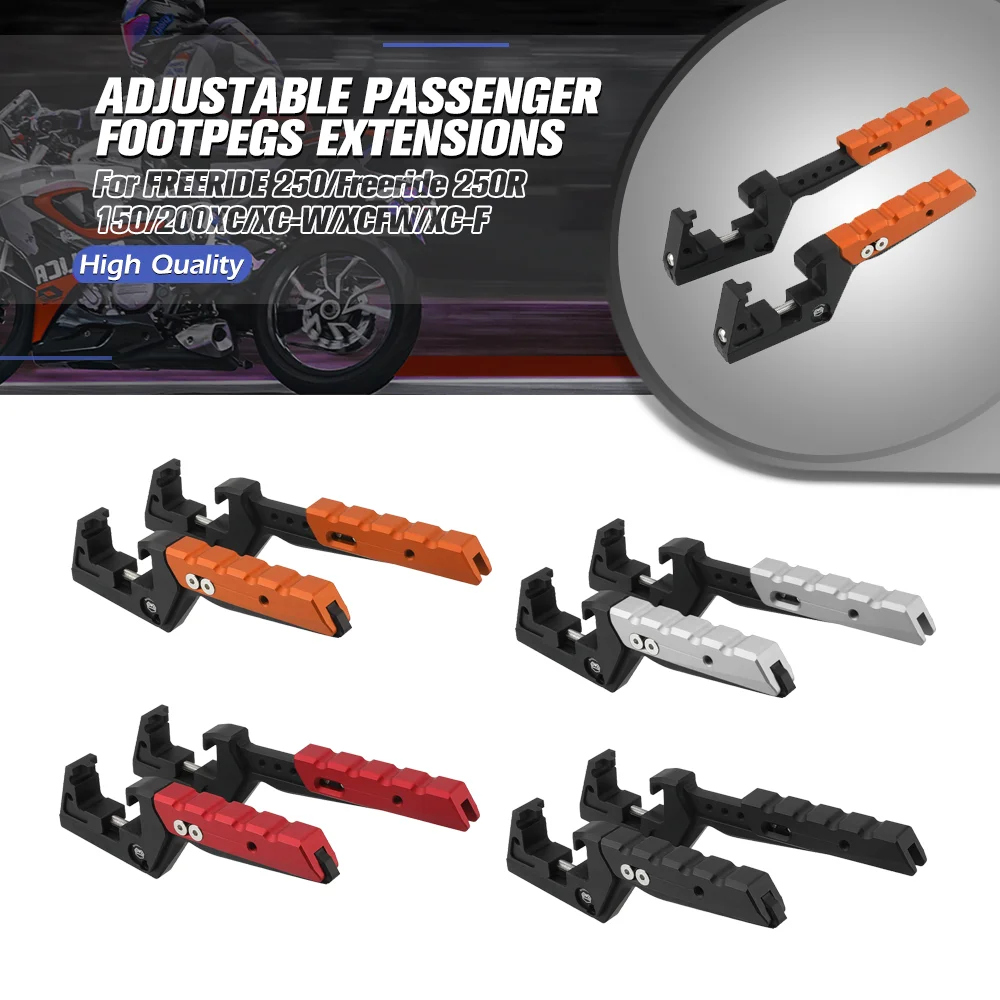 

For FREERIDE 250/Freeride 250R 150/200/250/300/350 XC/XC-W/XCFW/XC-F Motorcycle Aluminium Foot Peg Passenger Extensions Footpegs