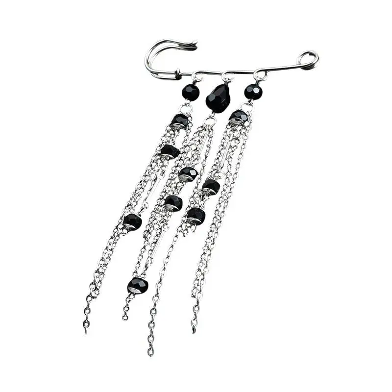 

Брошь-цепочка с жемчугом и кисточками, аксессуар для одежды, украшение, булавка для брюк, подвеска для сумки