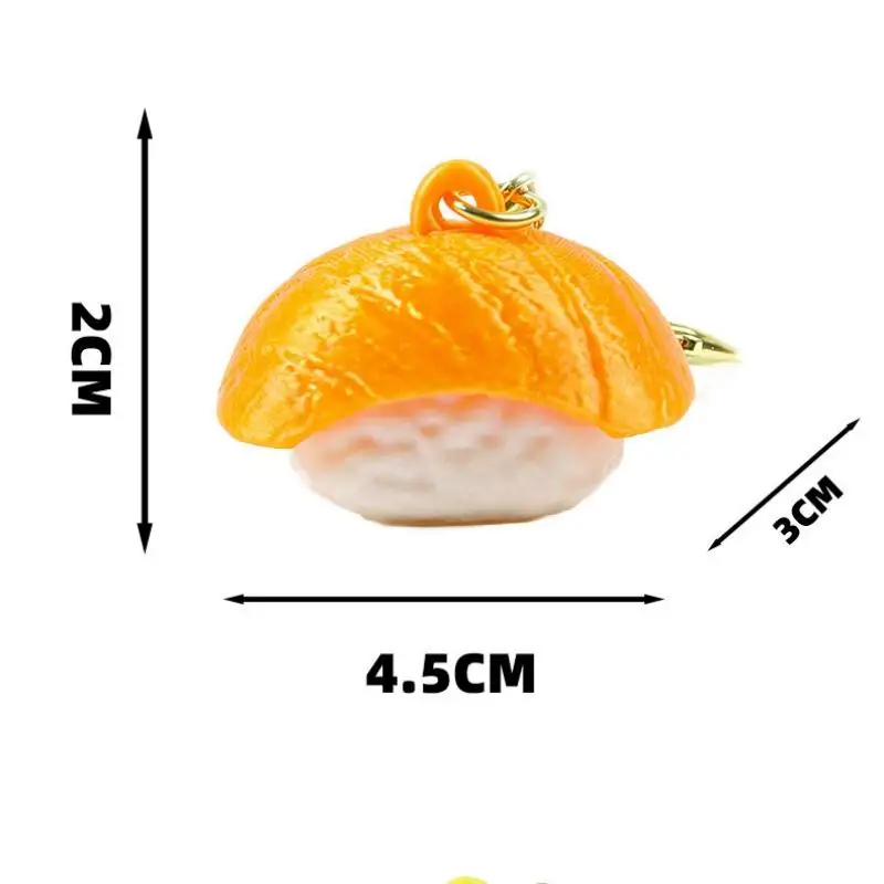 1 Stück Sushi 3D-gedruckter Clicker-Schlüsselanhänger, niedliche Simulation, umweltfreundlicher Fidget-Schlüsselring aus PLA, verschiedene Stile, Stressabbau-Taschenanhänger – Detail 1
