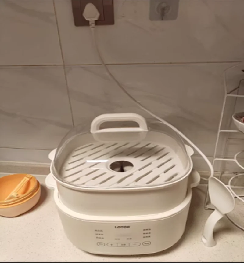 220V lotor Electric Steamer Ceramic Slow Cooker Automatic Soup Pot for Home Use DA