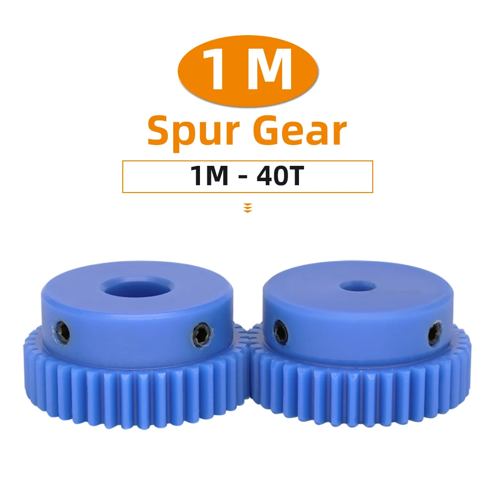 Plastic Gear 1M-40T Teeth Pitch 3.14mm Teeth Height 10mm Nylon gear Transmission Parts Bore  6/8/10/12/14/15/16/17mm 40 Teeth