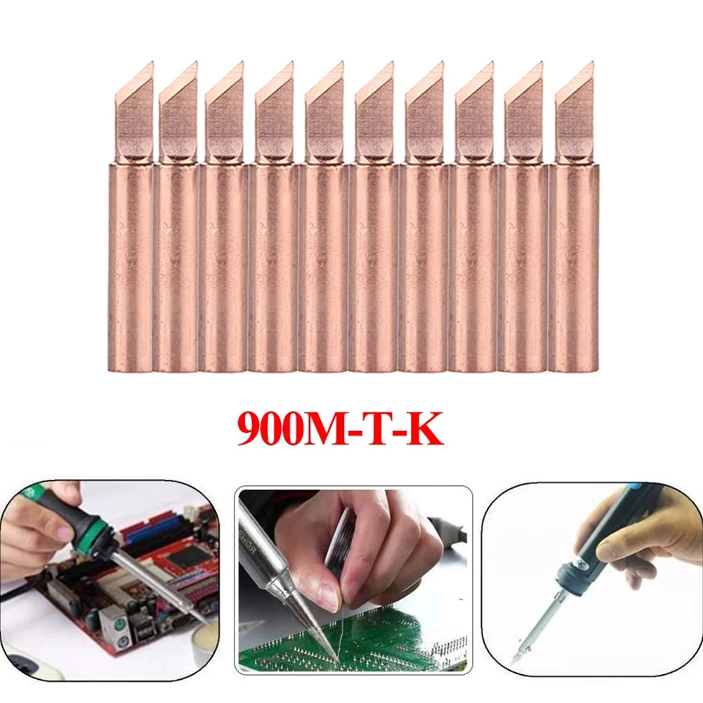 Copper Soldering Iron Tip 900M-T 200-480° Gold Soldering Stations Welding For 936 937 938 969 8586 852D High Quality