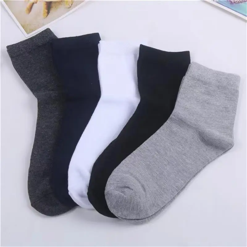 30Pairs/ Men\'s Socks Business Black Mid Tube Socks Soft Men\'s Polyester Cotton Socks Breathable Summer Autumn Gift Men\'s Socks