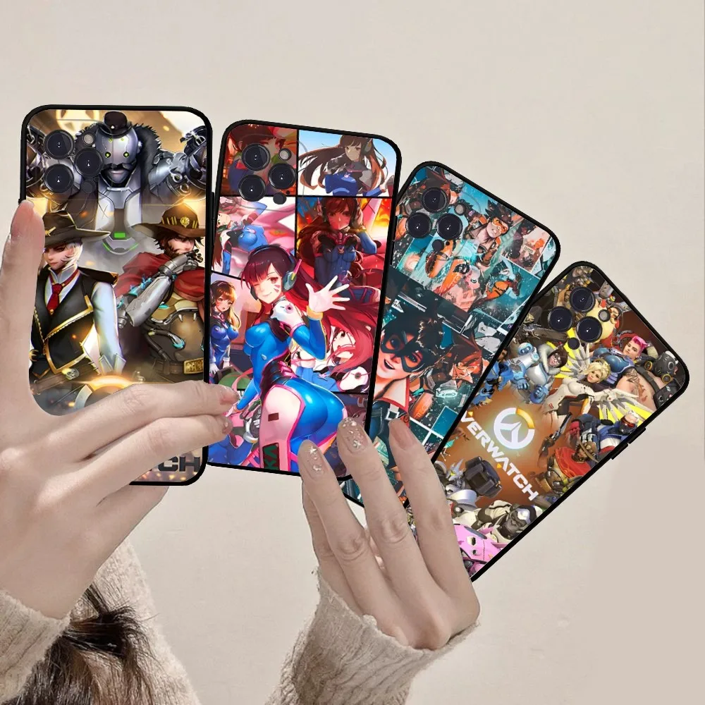 Game O-Overwatch Mousepad Silicone Soft for iphone 15 14 13 12 11 Pro Mini XS MAX 8 7 6 Plus X XS XR Cover