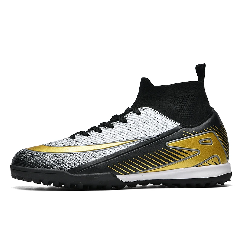 

2025 High Top Football Shoes Kids Soccer Shoes FG/TF Football Boots Professional Cleats Grass Training Sport Footwear Boys Outdo
