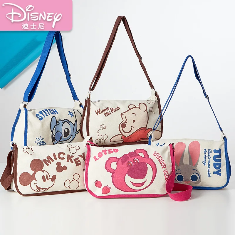 

Disney Stitch Cartoon Canvas Bag Lilo & Stitch Casual All-match Cute Cartoon Handbag Coin Purse Clothing Accessories Women Bag
