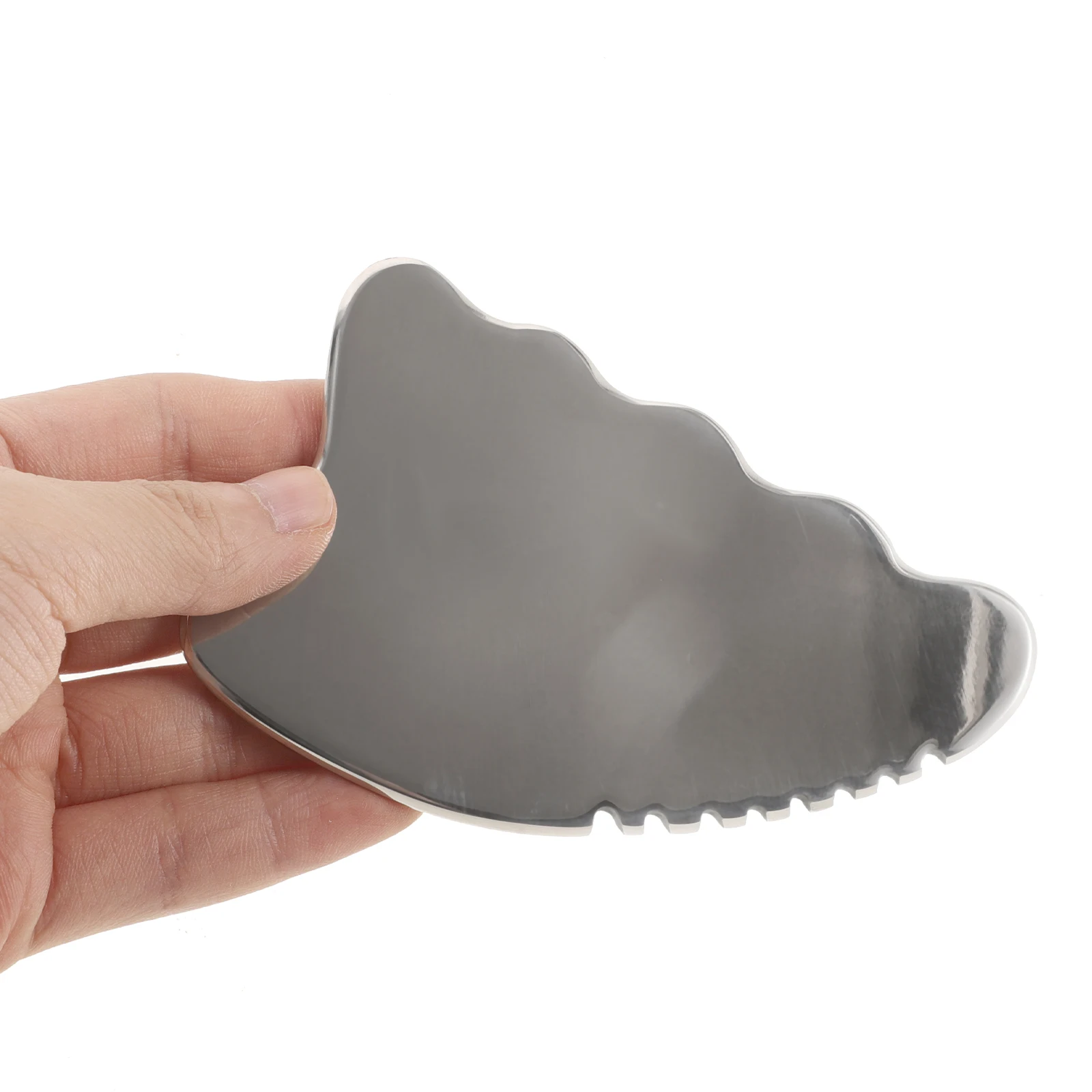 

Инструмент для массажа лица из нержавеющей стали, легкий портативный скребок для лица, доска для гуаша, скребок для мышц, для путешествий