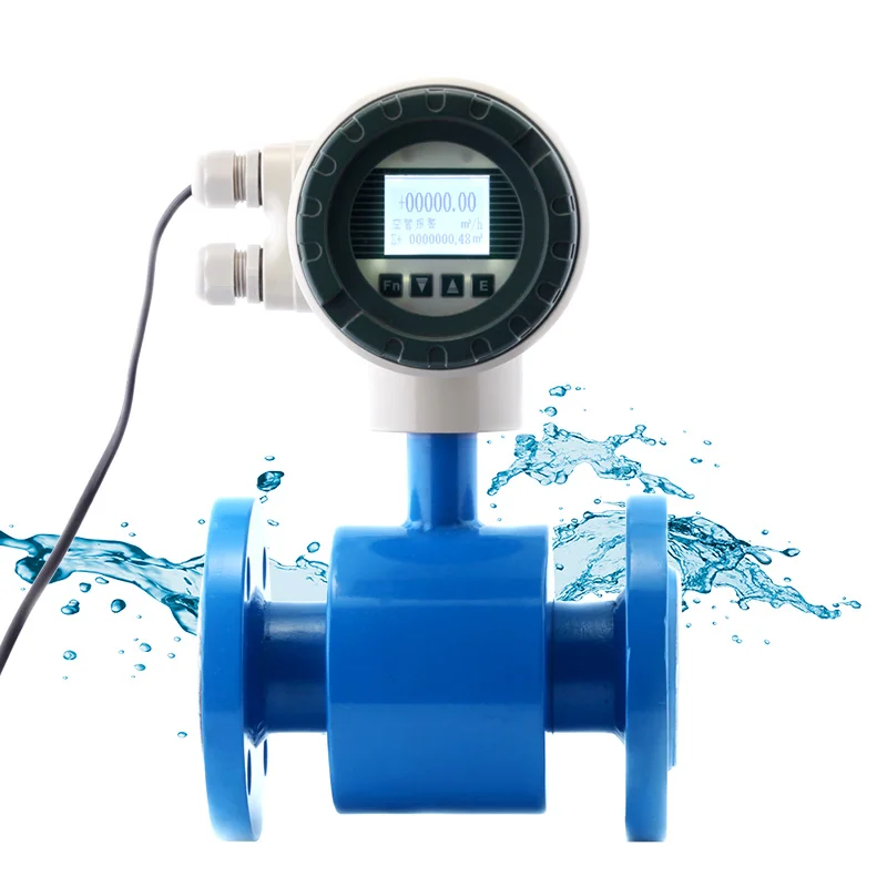 

industrial flange magnetic flowmeter water flow meter price for pipeline