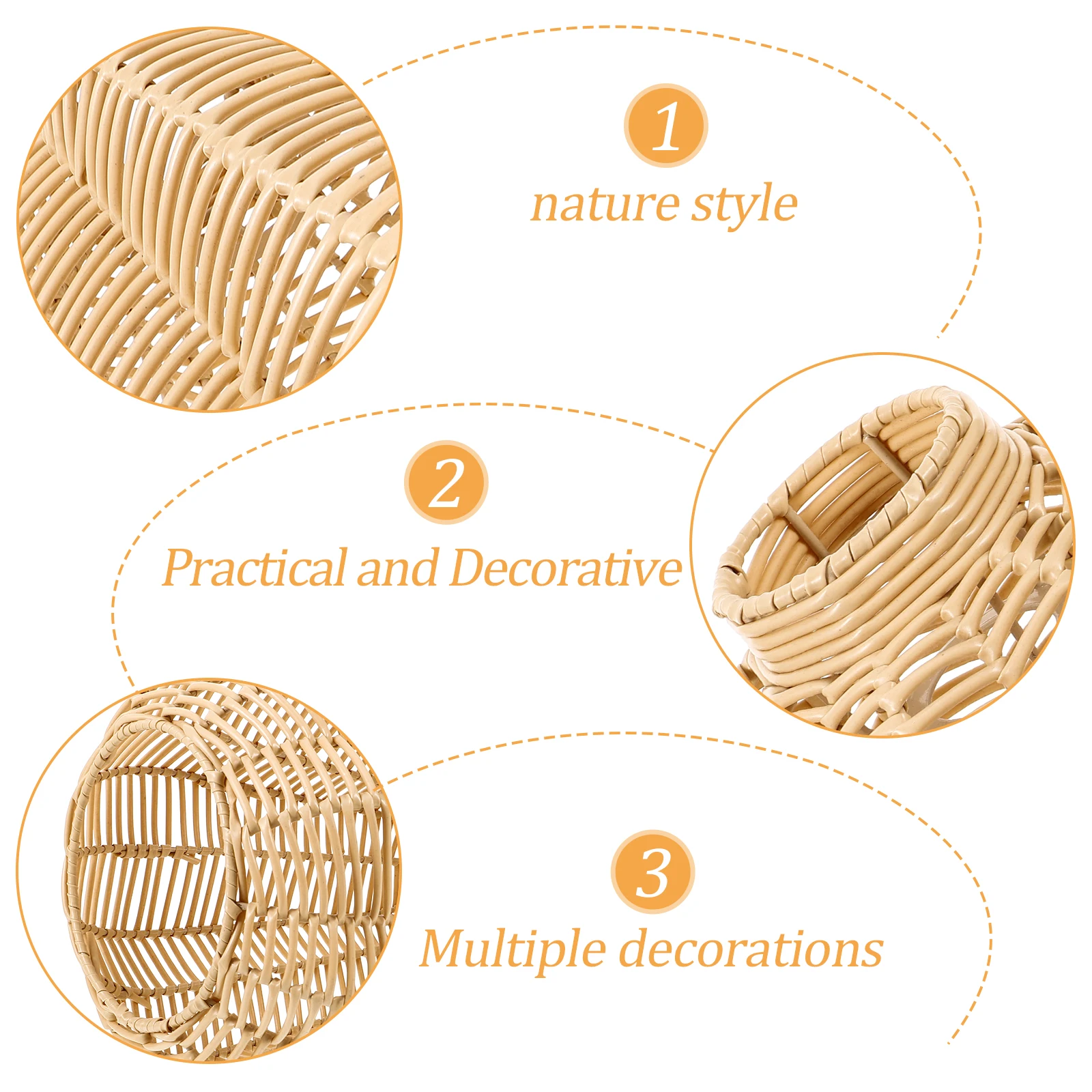 ريفي تقليد المنسوجة الروطان عاكس الضوء البلاستيك الحديد قلادة غطاء خفيف بسيط أنيق ديكور المنزل فندق عاكس الضوء #1
