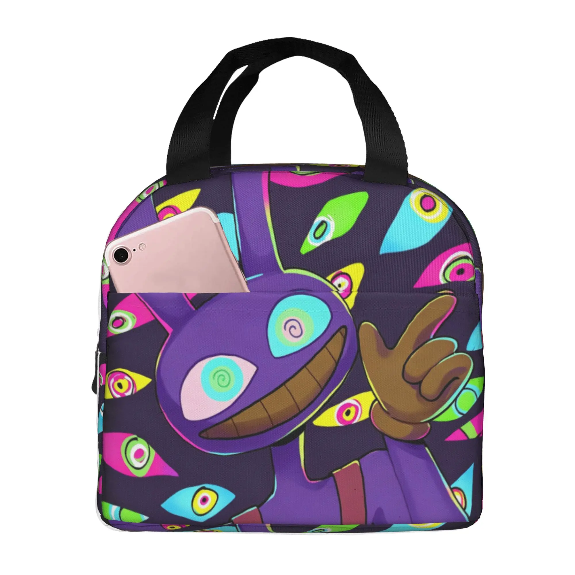 Jax D-Digitals Circus Portable Lunch Boxes Women Waterproof Anime Movie Thermal Cooler Food Insulated Lunch Bag Office Work
