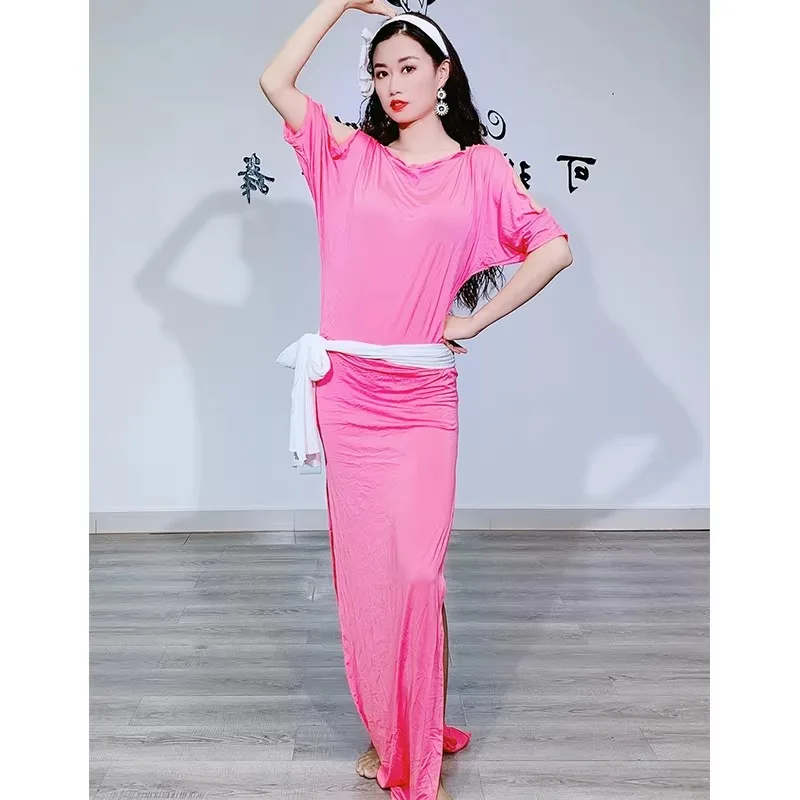 Индивидуальный халат для практики танца живота Baladi, модный шарф в народном стиле, новое платье для восточного танца, белая одежда для танца живота Graciasص, сексуальная