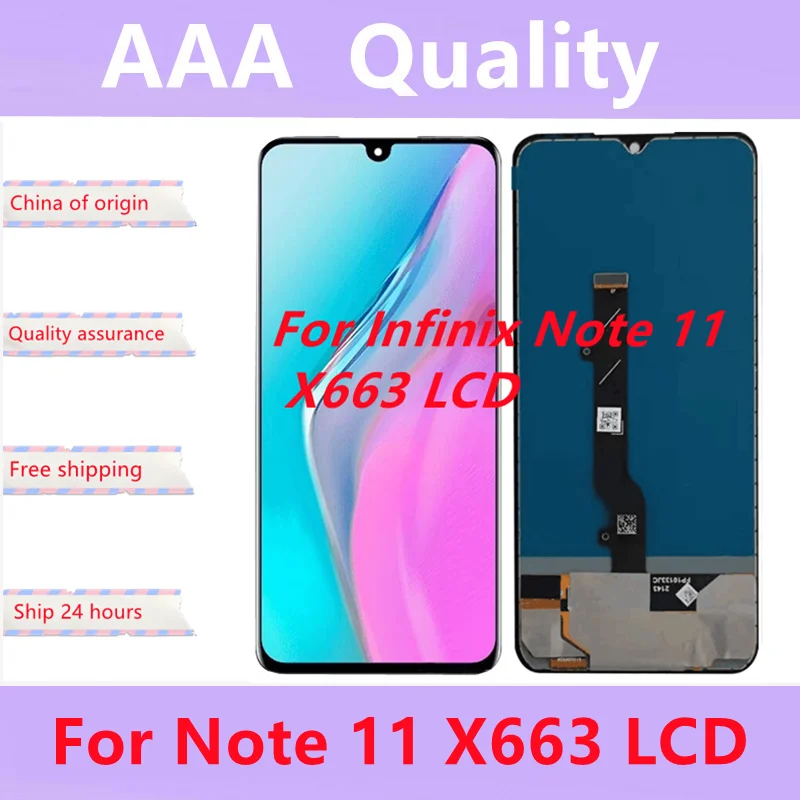 

Test TFT for INFINIX Note 11 X663 X663B LCD Display Touch Panel Screen Digitizer Assembly Replacment for Infinix Note 12 LCD (TF