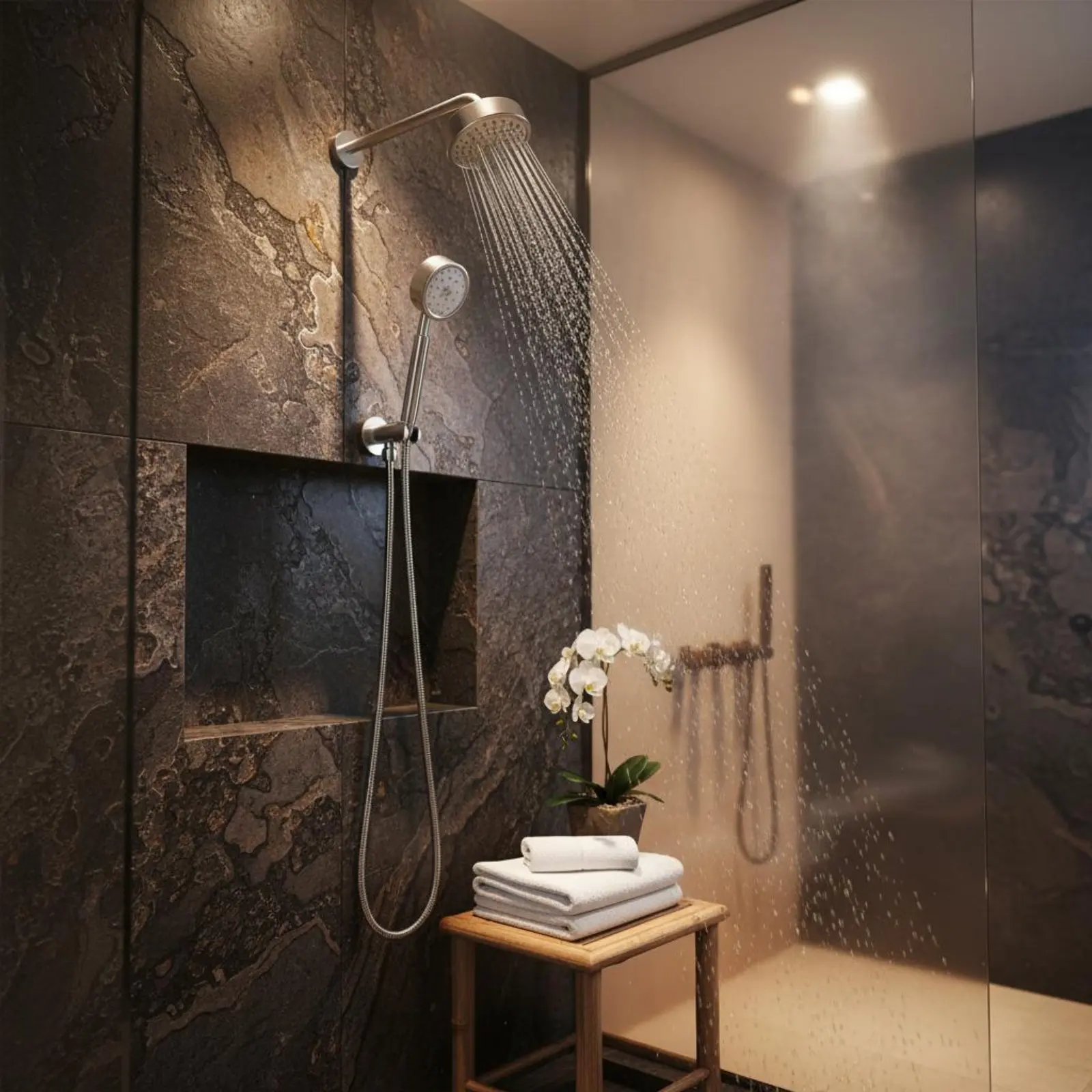 

Handheld Shower Head Rust-Resistant Handheld Shower Head Set Adjustable Angle Multiple Spray Modes