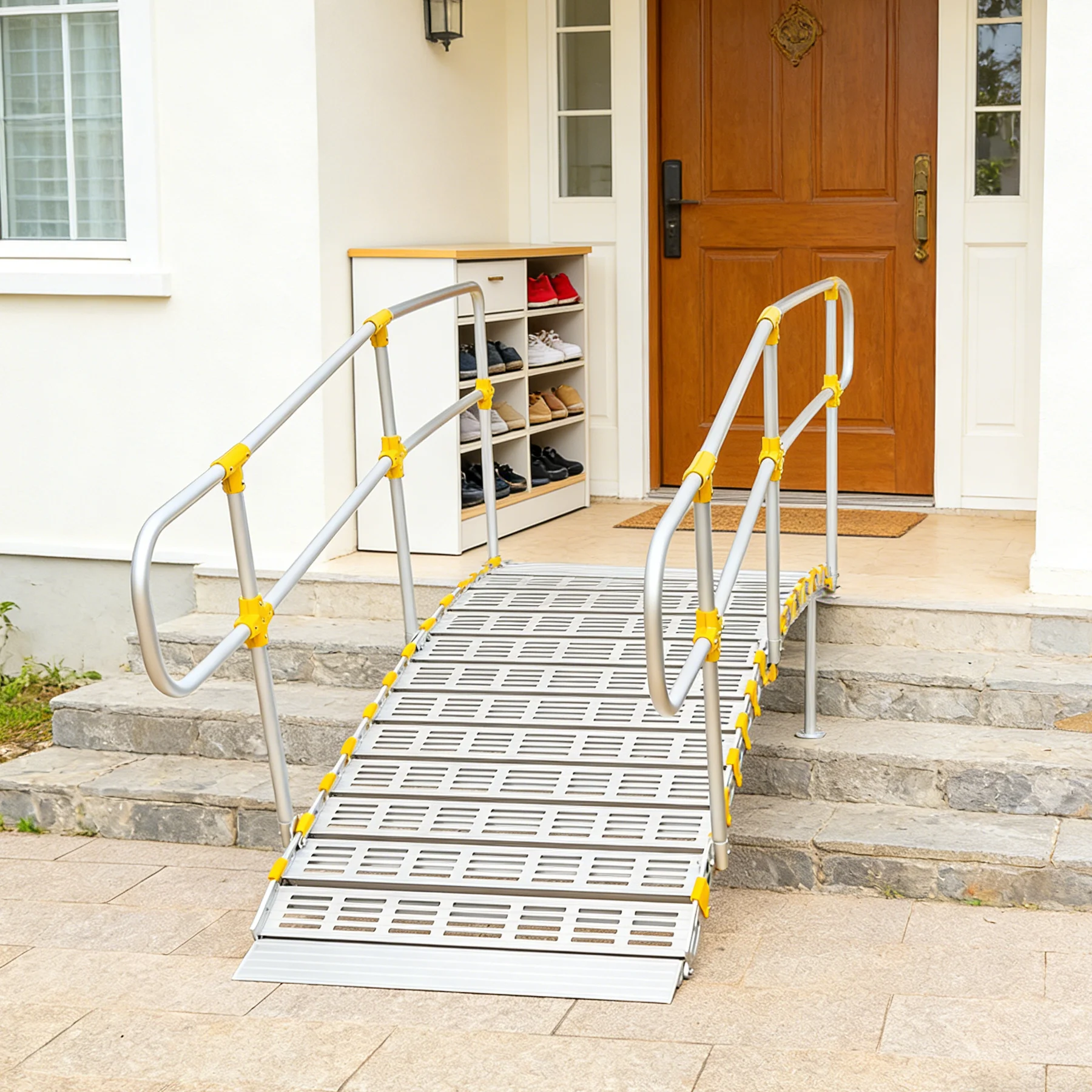 Simplywalk Portable Roll-up Ramp 800kg Length 1.95m Anti-corrosion Mini Lawn Mower Ramp Long-term Ramp Supplier SGS Load Test