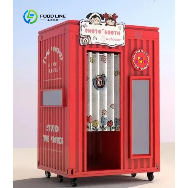 Portable Automatic Photo Booth Kiosk Custom Color Photo Vending Machine With HD Camera  For Wedding & Party Rental Business