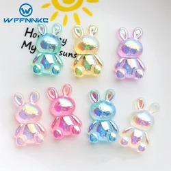 WFFNNKC 20-30Pcs Cartoon Electroplated Color Rabbit Flatback Resin Cabochon Crafts Scrapbook Hair Accessory DIY Phone Case Decor