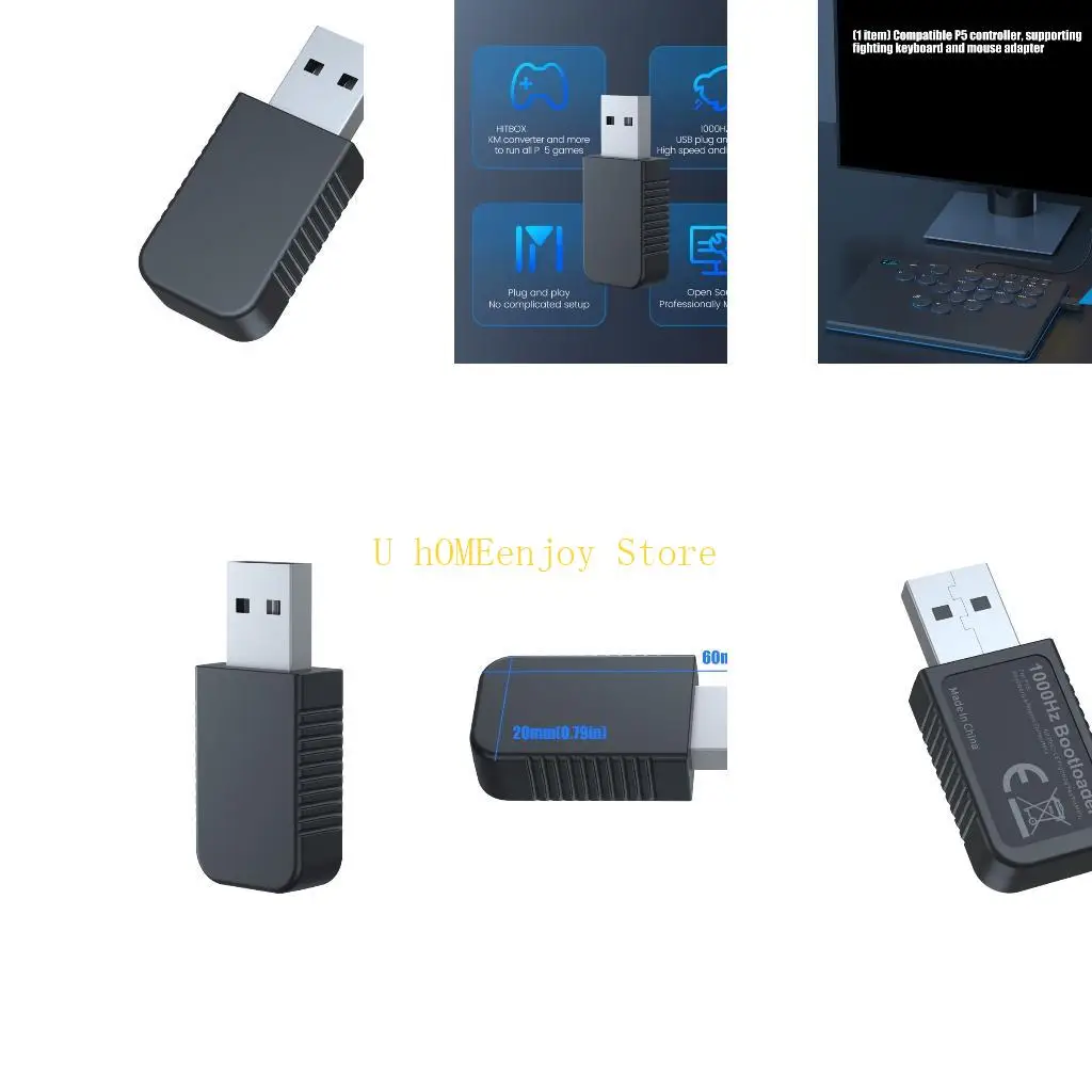 B0KF Portable Adapter Gaming Accessory For Keyboard Mouse And Use