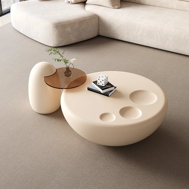 beige cream wind advanced sense of art light luxury modern simple small fiberglass edge few Internet celebrities