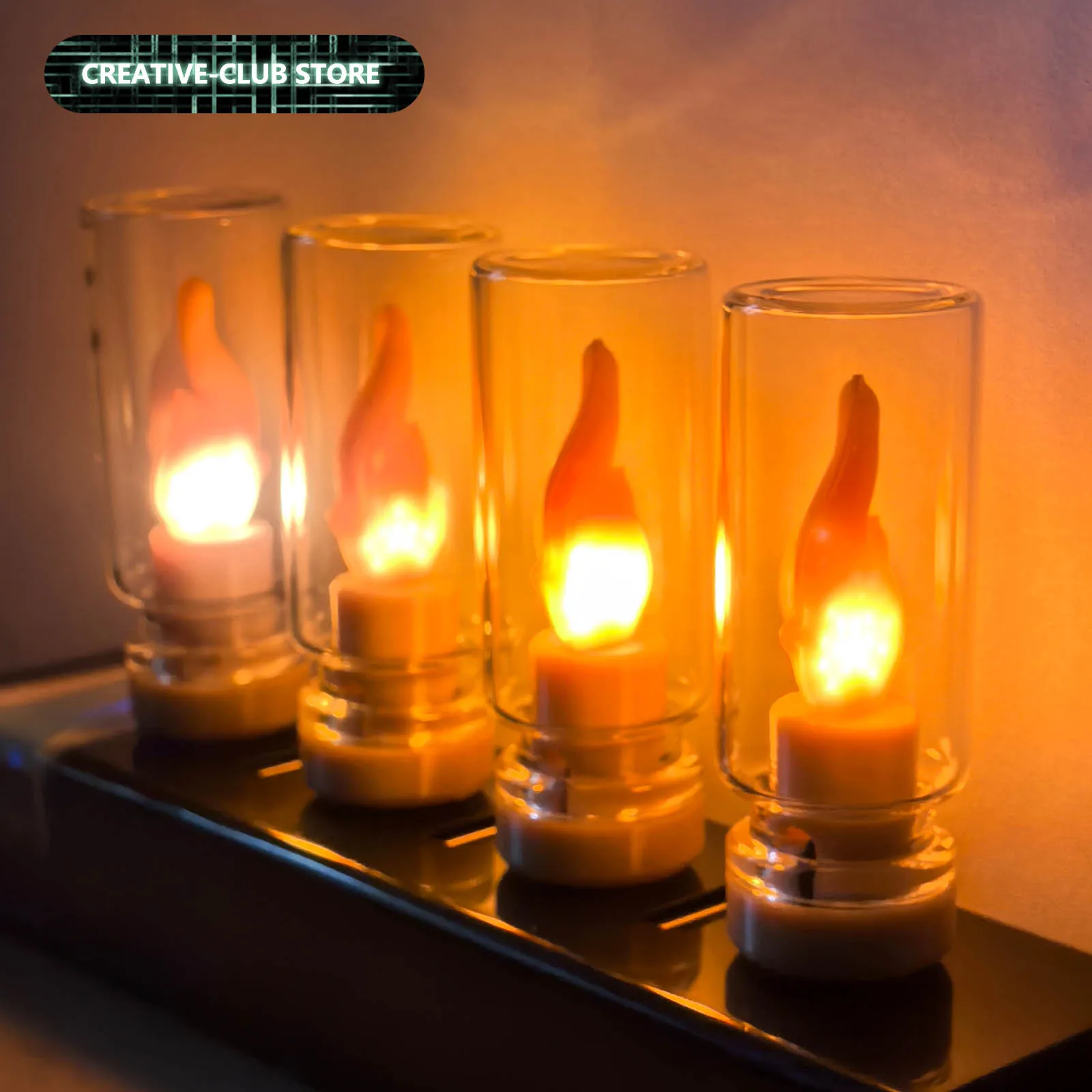 LED Flash Flame Candle Light, USB Plug Lamp, Decoração para o lar, Iluminação noturna, 2200K, 2 Pcs, 4 Pcs, 6 Pcs, 8Pcs