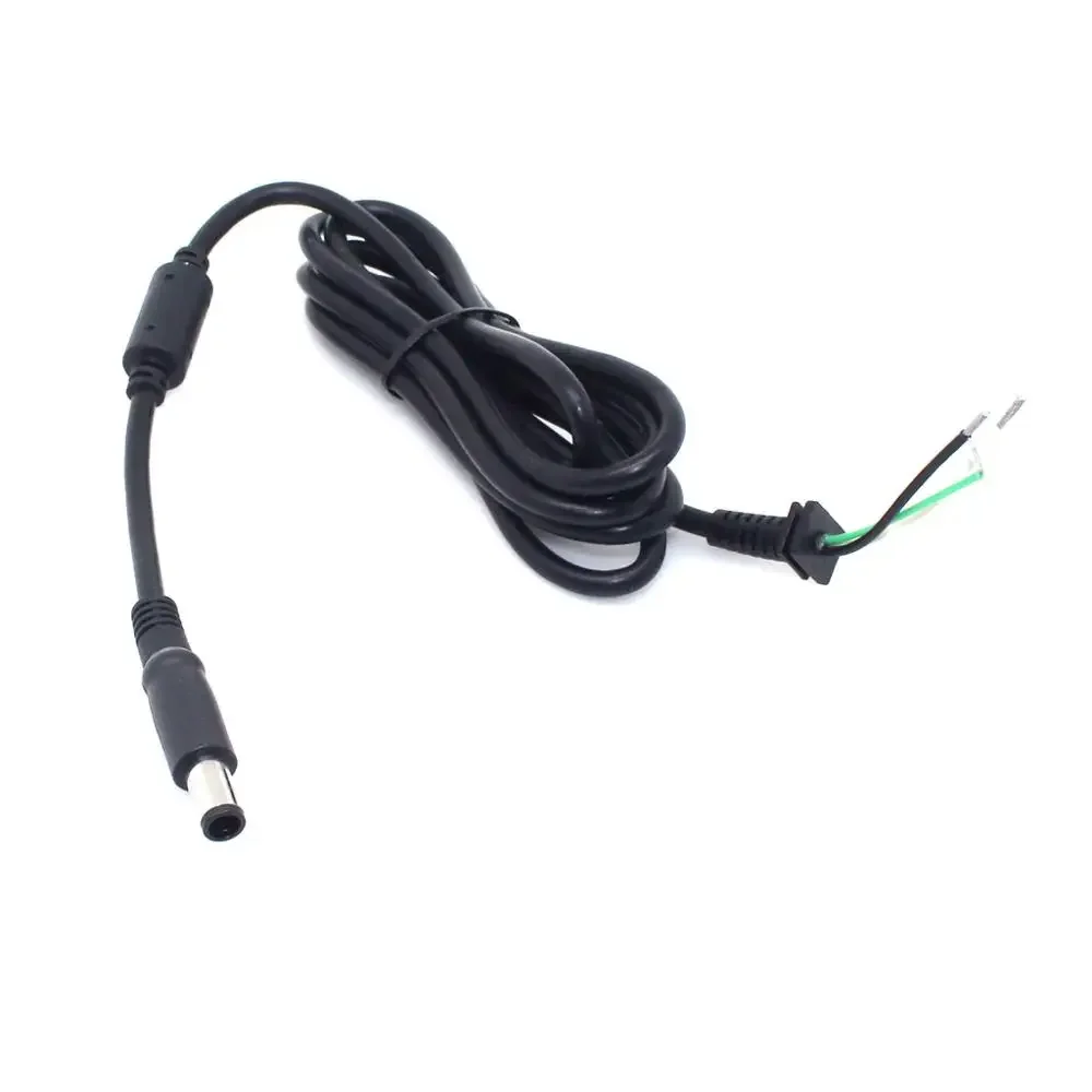 18AWG Copper DC Tip Plug Connector Cord Cable for Dell HP Laptop Charger Adapter black Pin 7.4 x 5.0 with led light 1.8M