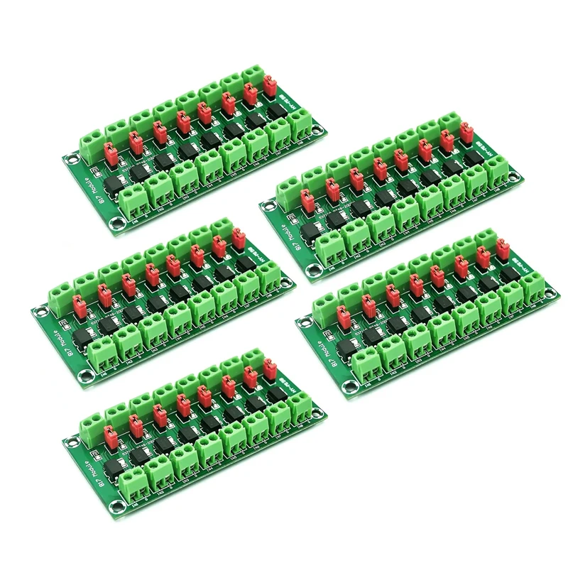 

5pcs DC 3-36V 2/4/8 Channel Optocoupler Isolation Module Voltage Control Adapter Module, Photoelectric Isolation Module