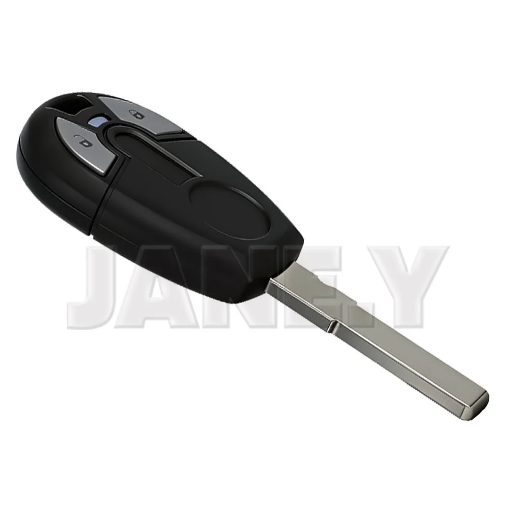 JANE.Y - Remote Key Fob Cover Case For Fiat Positron EX300 Car Key Housing Replacement With GT15R / SIP22 Uncut Blade