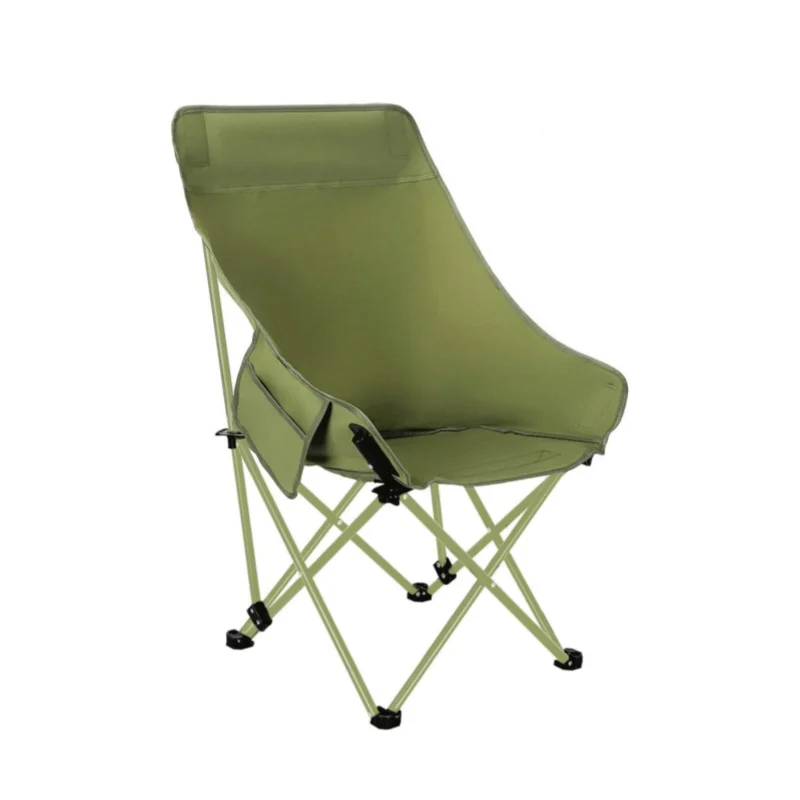 

Factory Wholesale Outdoor Folding Moon Chair Camping Portable High Back Chair