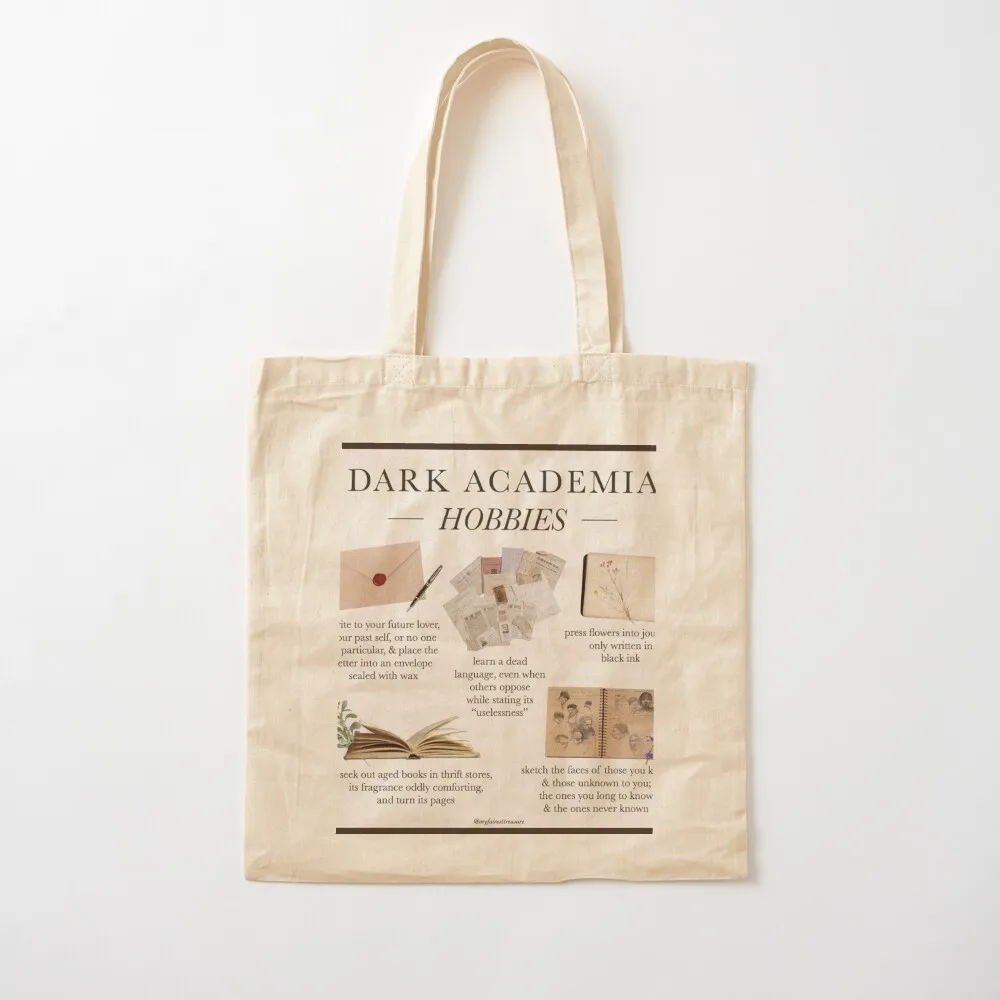 

Dark academia fan art Tote Bag Beach bag hand bag ladies eco folding tote men's Canvas Tote