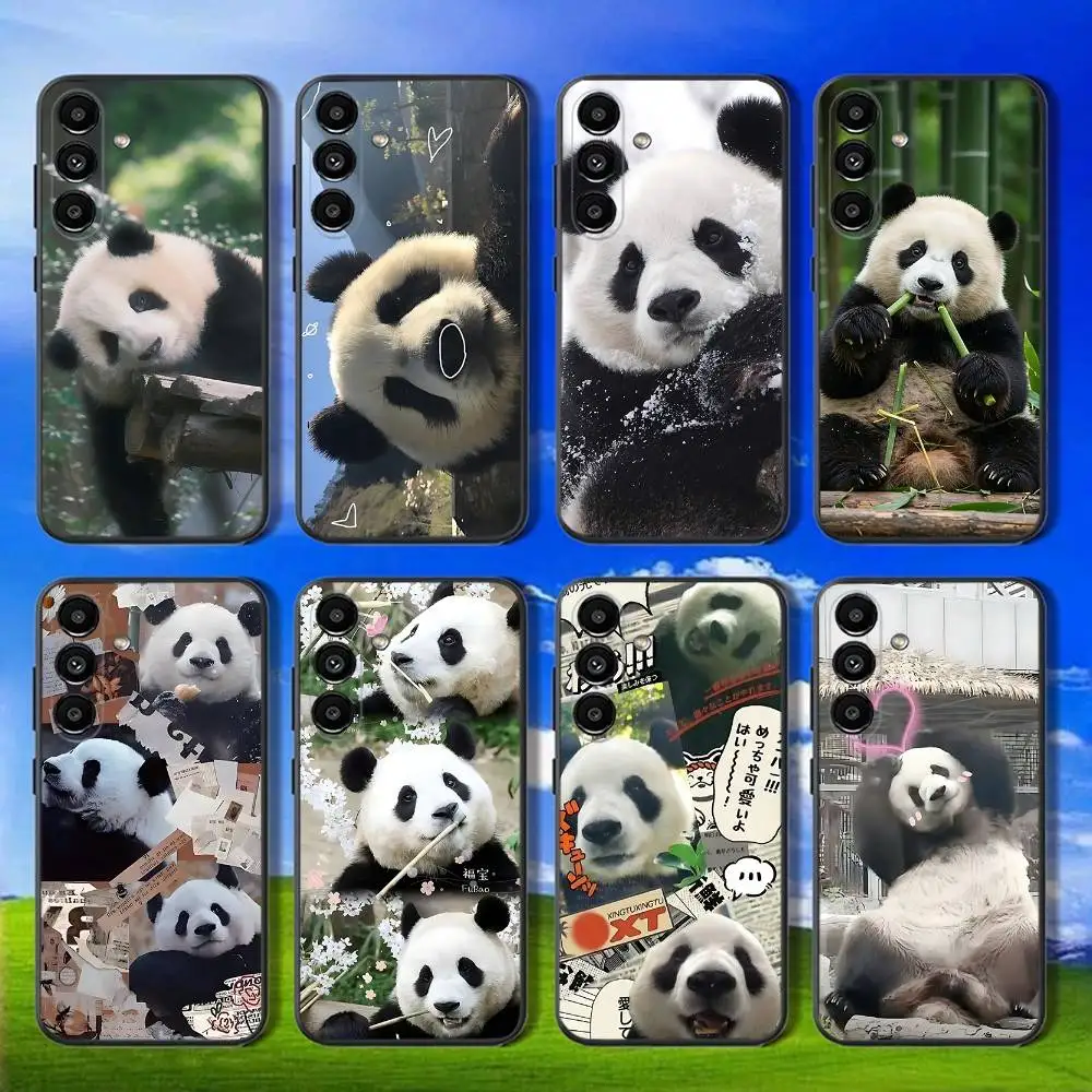 

Fubao Panda Phone Case For Samsung Galaxy A13,A21s,A22,A31,A32,A52,A53,A71,A80,Soft Black Shell