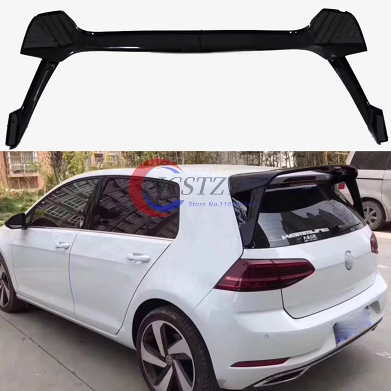 For VW Volkswagen Golf 7 7.5 MK7 7.5 2013-2020 Rear Roof Spoiler Wing ABS Plastic Rear Spoiler Aleron