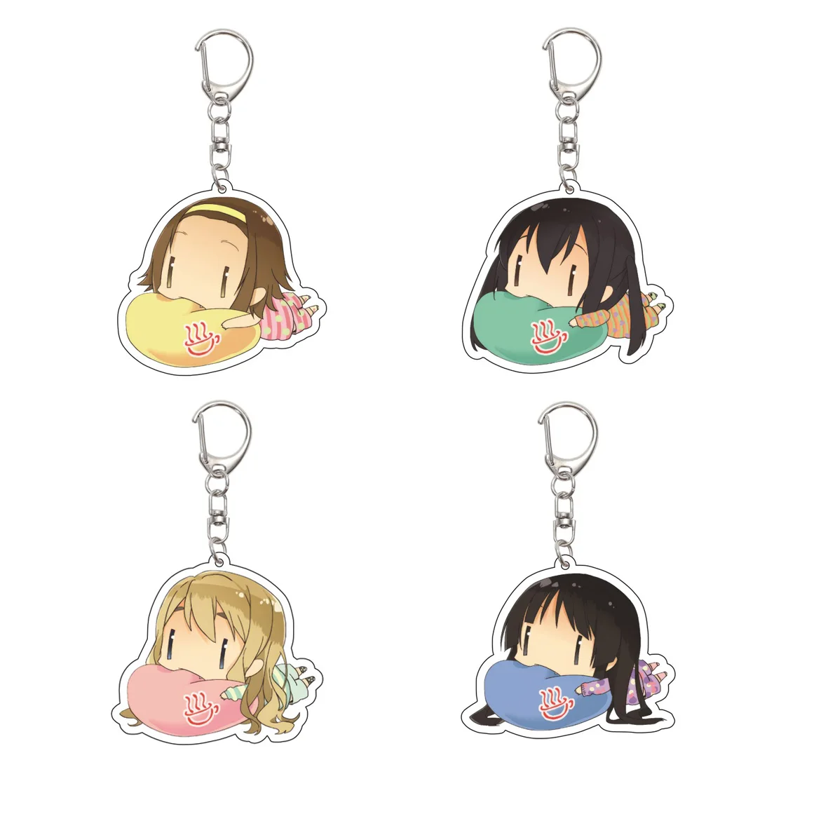 55 مللي متر أنيمي K على المفاتيح هيراسوا يوي/أكياما ميو/تاينكا ريتسو/كوتوبوكي تسوموجي مفتاح سلسلة الاكريليك نموذج لوحة هدايا عيد الميلاد #1