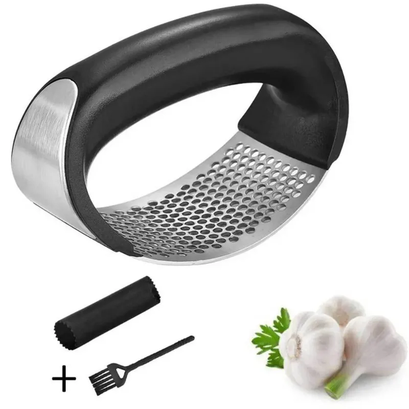 Stainless Steel Garlic Press Crusher Manual Garlic Mincer Chopping Garlic Tool Fruit Vegetable Tools Kitchen Accessories Gadget