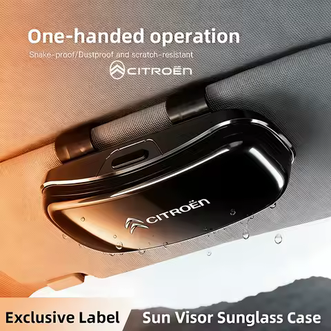 Car Sun Visor Sunglasses Case Glasses Holder Car Accessories Glasses Box For Citroen C1 DS3 C2 C3 Vts C4 Saxo C4L C5 C6 C8 Xsara