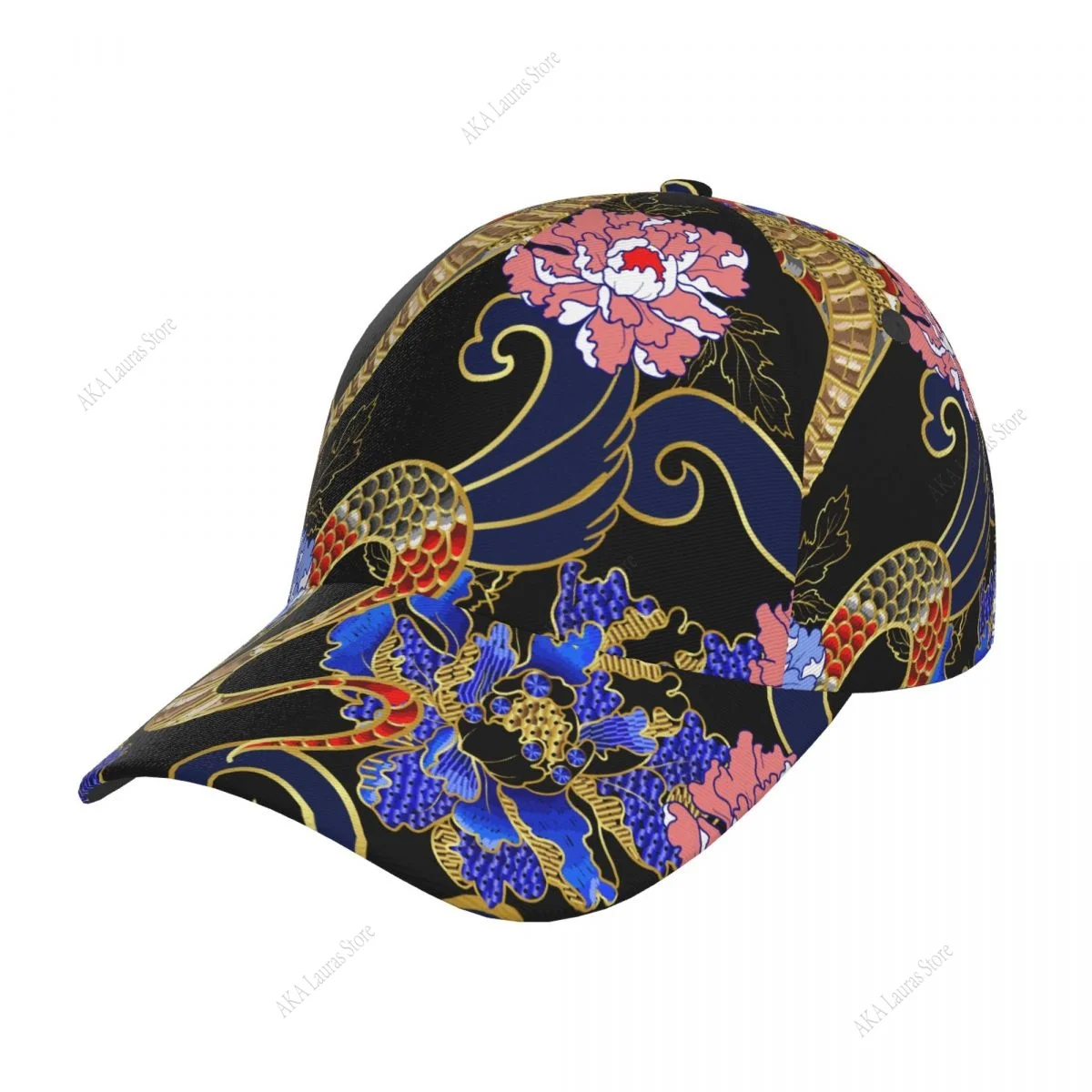 

Unisex Baseball Cap Snake And Peony Hat New Fashion High Quality Man Sport Hats Trucker cap