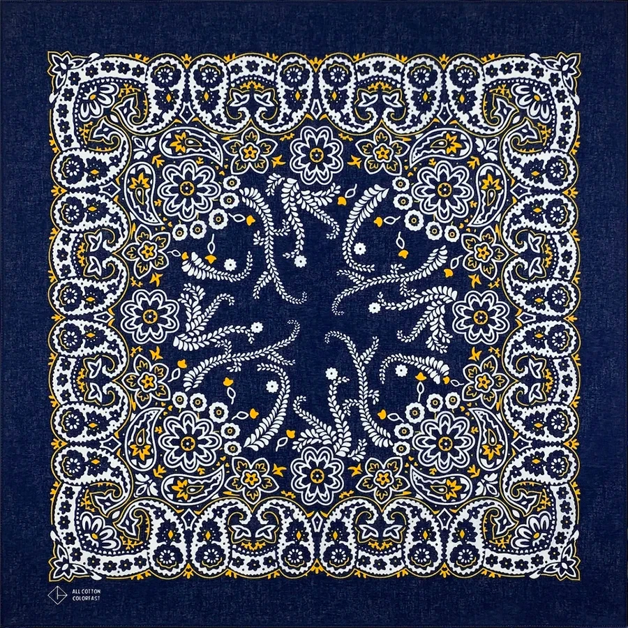 55x55cm Square Scarf Amoeba Cashew Cotton Bandana Men Women Fashion Casual Hip Hop Street Dance Decoration Headband Paisley Gift