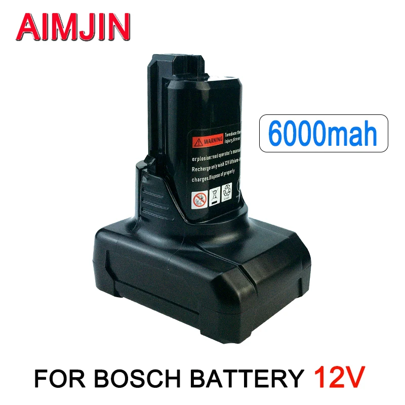 

12V 6000mAh Li-ion Replacement Battery for Bosch BAT411 BAT412 BAT413 BAT414 BAT420 Cordless Power Tools