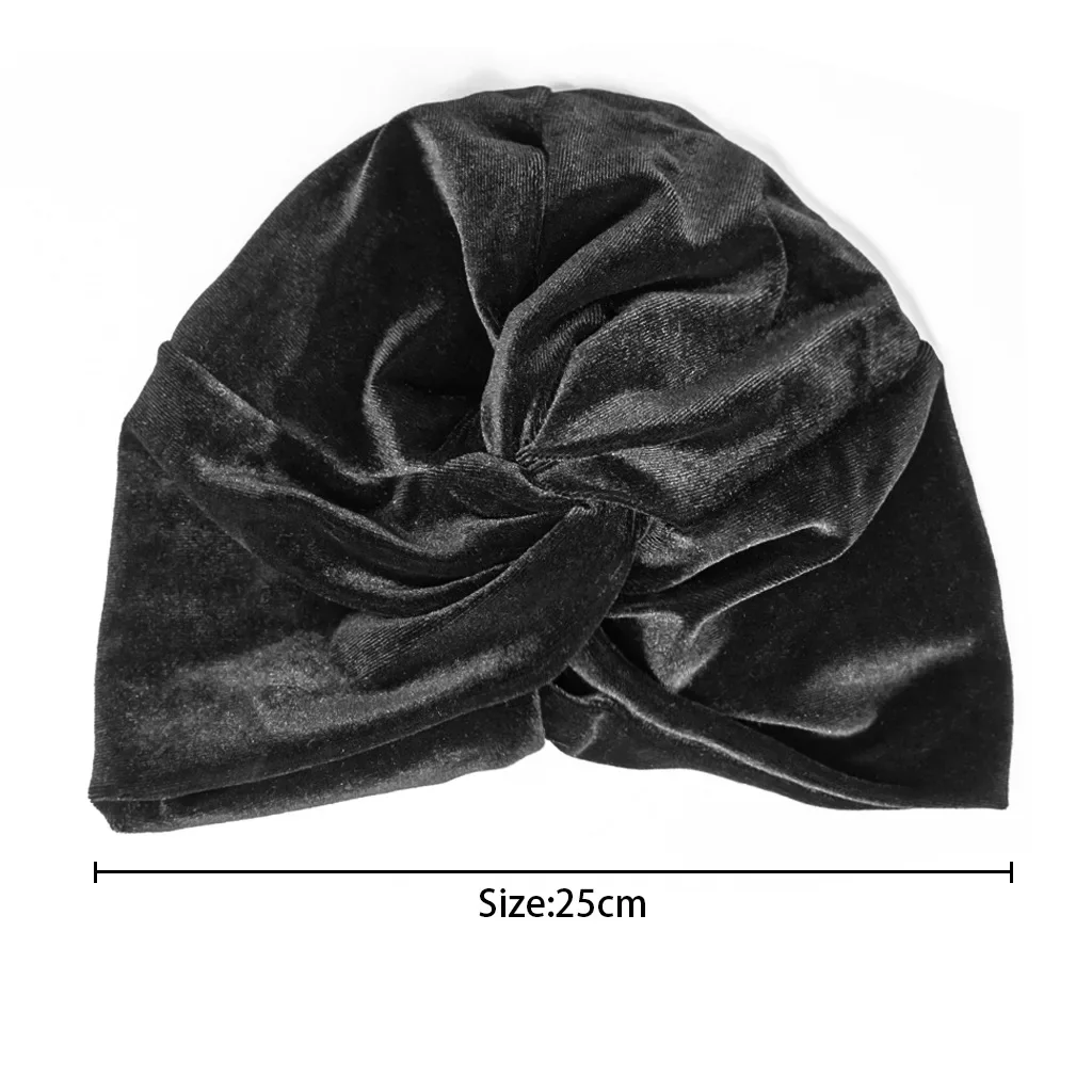 Spring And Autumn  Two Seasons Cross  Twist Head Cap Velvet Turban Cap Hundred And One Sleeping Cap Ladies Hair  Protection  Cap