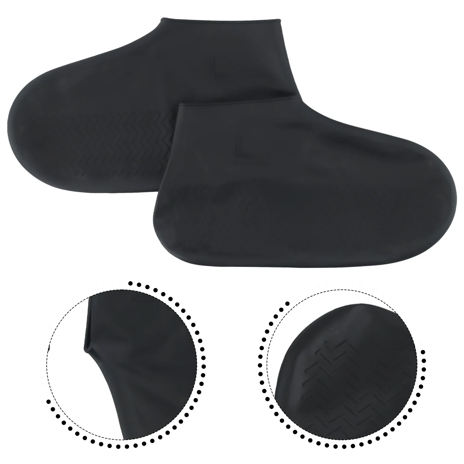 Cubrezapatos antideslizantes para todo tipo de clima, cubrezapatos de silicona para lluvia, nieve, calzado elástico impermeable, protección, accesorios para bicicleta