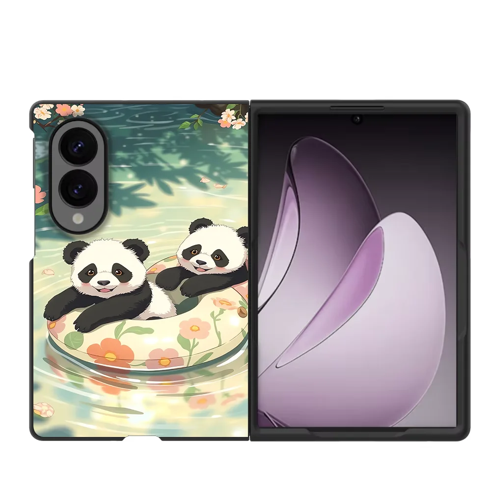 Cartoon Cute Panda Cover Phone Case for Samsung Galaxy Z Fold 8 ZFold8 Z Fold8 Wide ZFold Wide